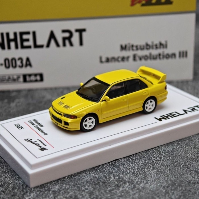 พร้อมสต็อก ล้อ ศิลปะ 1: 64 มิตซูบิชิ evo3 รุ่นแสง WHELART โมเดลรถตกแต่งคอลเลกชัน