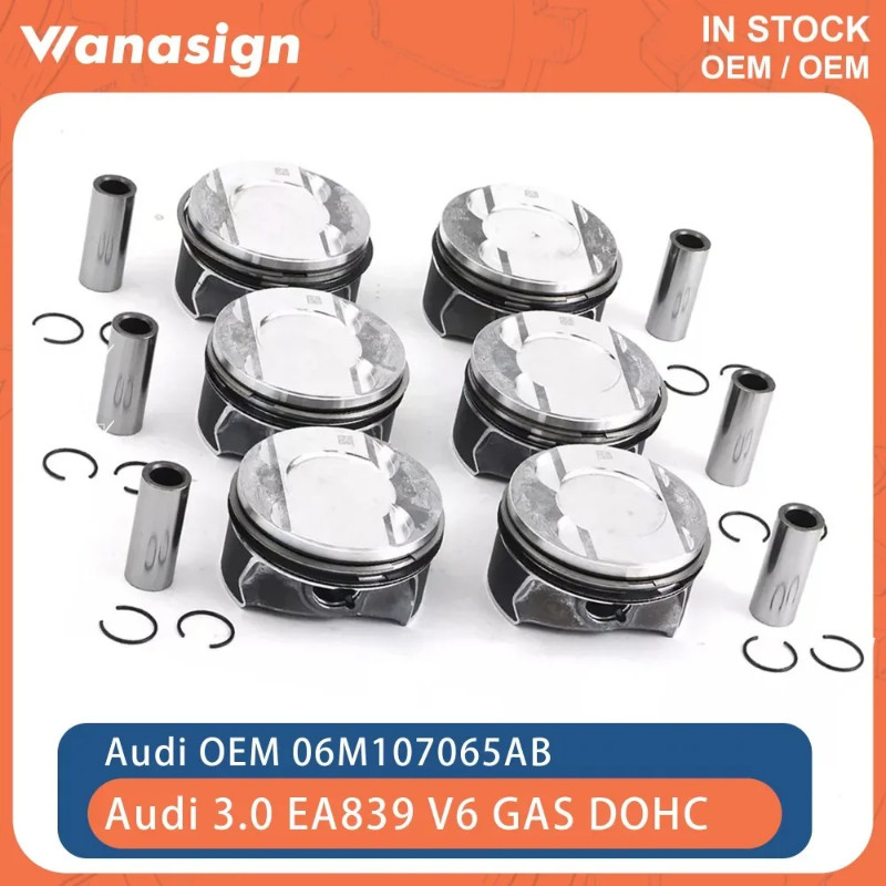 Engine Pistons & Rings Set 84.51mm Fit 3.0 L For Audi VW Touareg A6 Q7 Q8 S4 S4 B9 S5 B9 3.0L EA839