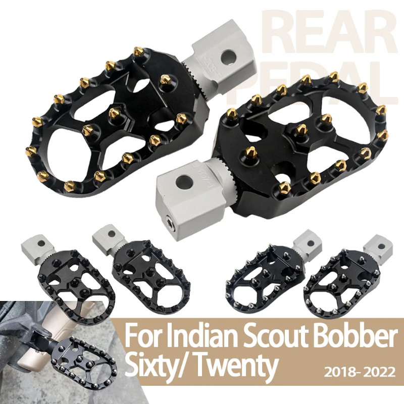 For Indian Scout Bobber Twenty Sixty ABS Motorcycle Front Footrest 360 Degree Adjustable Foot Pegs