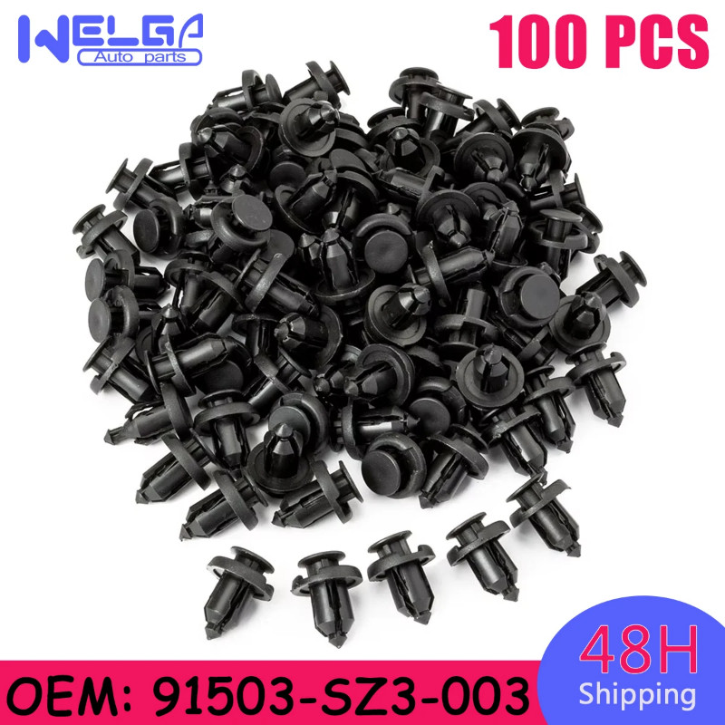 100Pcs/lot Car Hood Engine Bay Under Tray Shield Wheel Arch Lining Clips 91503-SZ3-003 91503-S7A-00