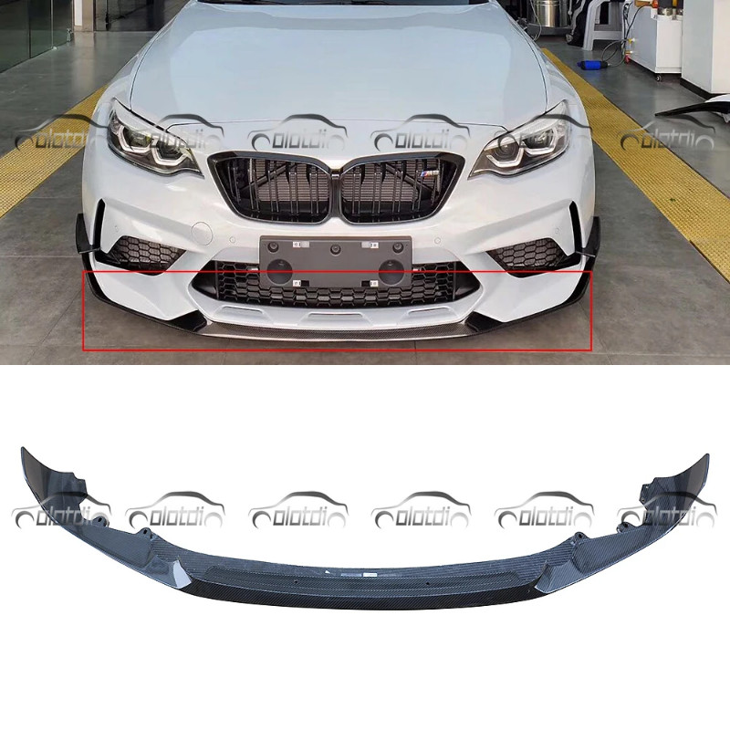 Carbon Fiber Front Bumper Lip Lower Spoiler For BMW F87 M2C M2 Competition 2016UP Car Styling