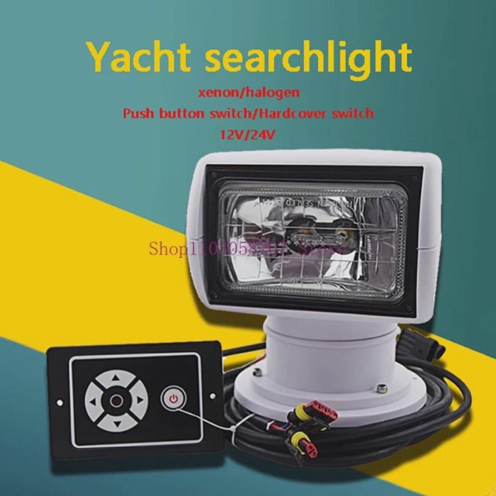 Marine Searchlight 360 Degree Remote Control Rotation 12V/24V Xenon/Halogen Yacht Speedboat Spotlig