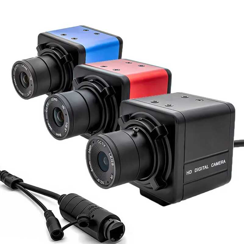 C POE Industrial IP Camera 3/4/5/8Mp CMOS 4K Mini IP Cam Sensor CS Mount Security CCTV Video Metal