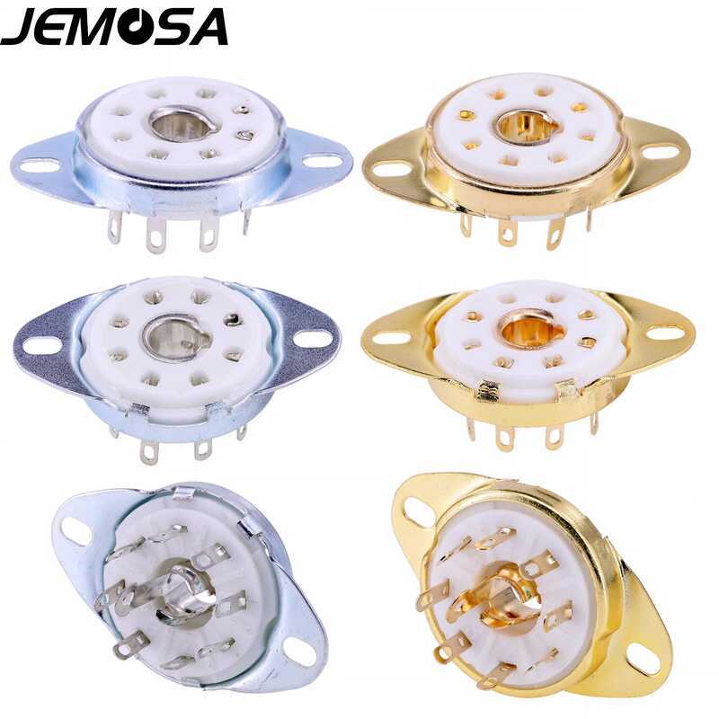 C 8Pin Ceramic Tube Socket Gzc8-Y-8 Chassis Mount 5B254 7N7 4P1s 2J27 Ebl21 Ech21 Vacuum Tube Ampli