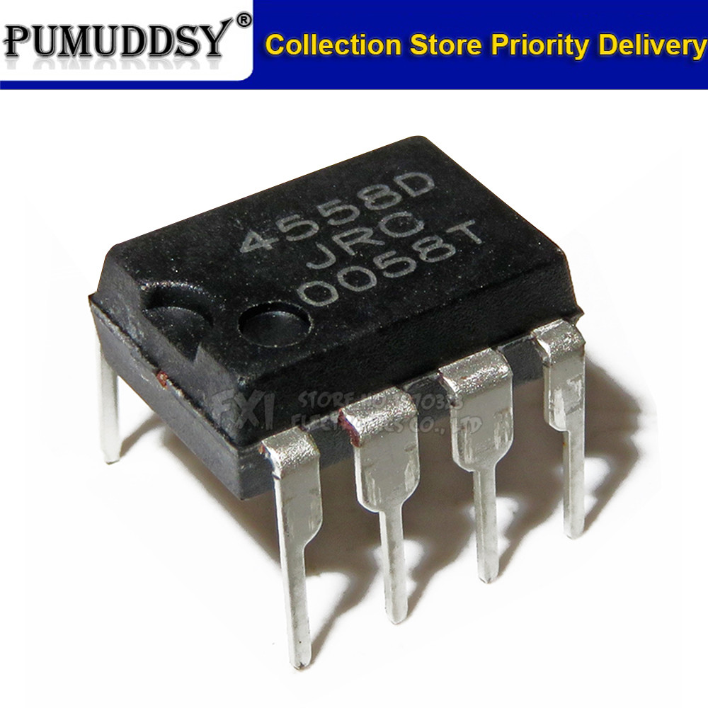 20PCS NJM4558D DIP8 NJM4558 DIP JRC4558D JRC4558 Dual operational amplifier ใหม่เดิม