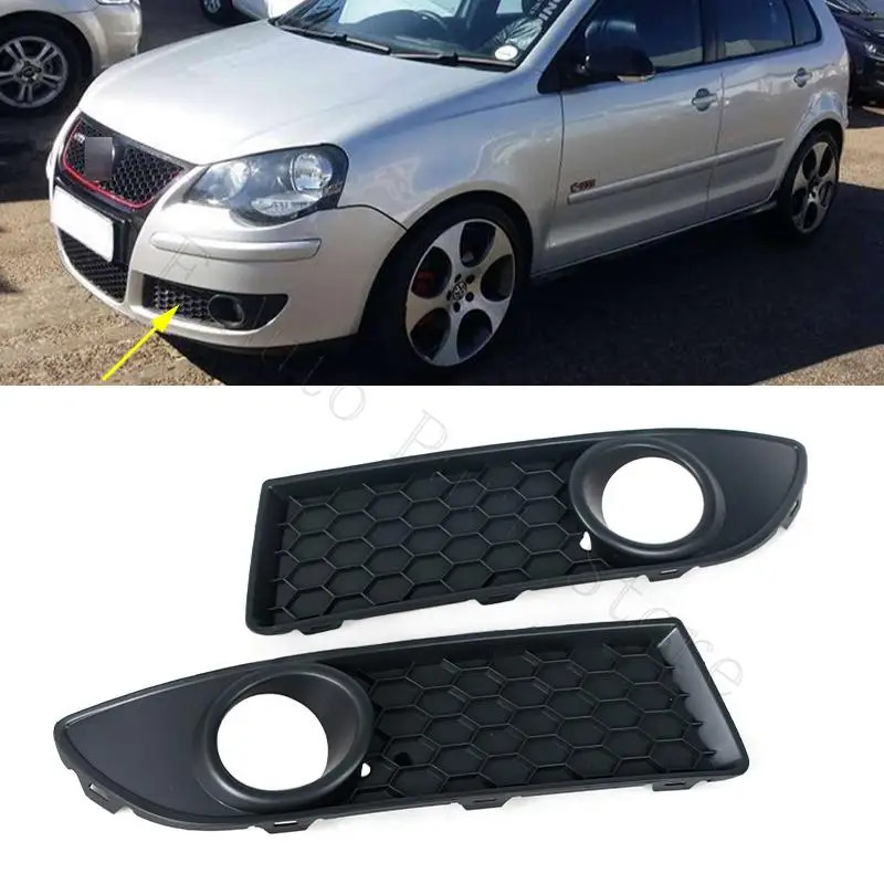 For VW POLO GTI 2006 2007 2008 2009 MK4 9N3 Car Front Bumper Fog Light Lamp Frame Cover Grille Fogl