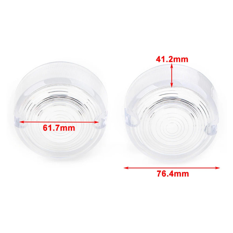 2 PCS Motorbike Turn Signal Light Lamp Lens Cover For Harley Davidson Dyna FXD FXR Sportster XLH 88