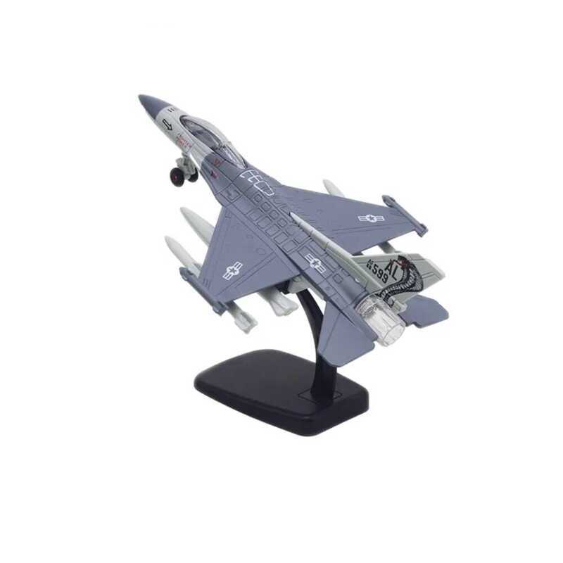 C Diecast Fighter Aircraft Toy Pullback & Go With Light Sound Aviao Plane Model F16 F22 F35 Collect