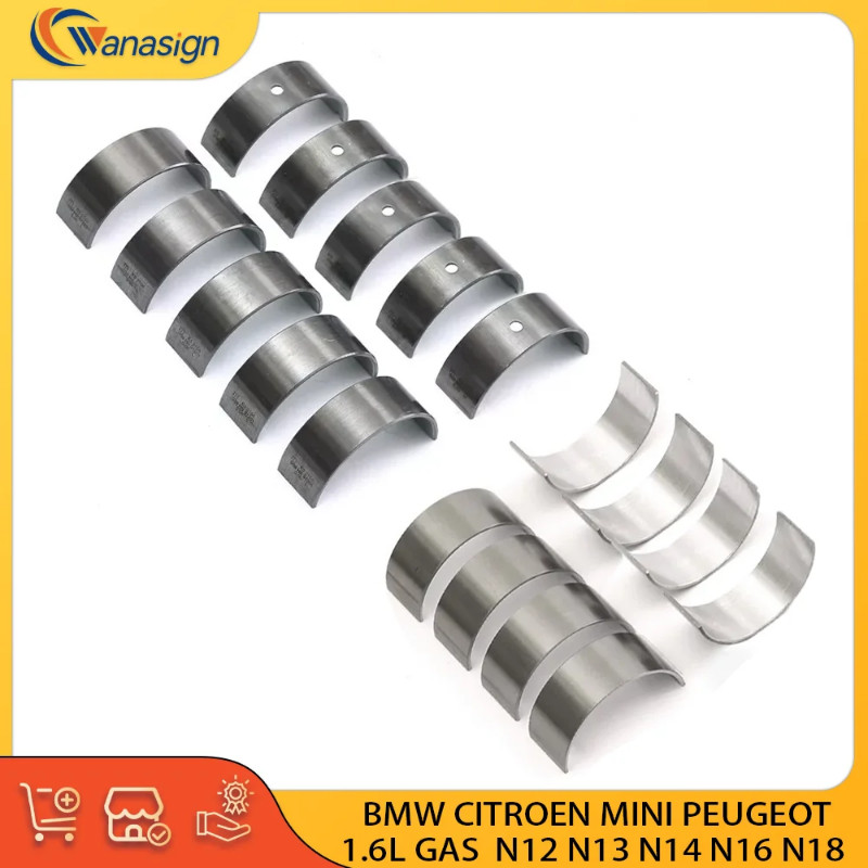 ENGINE Crankshaft & Con-rod bearing Set For BMW CITROEN MINI PEUGEOT 1.6L 1.6T L4 16V GAS 1.6 L T N