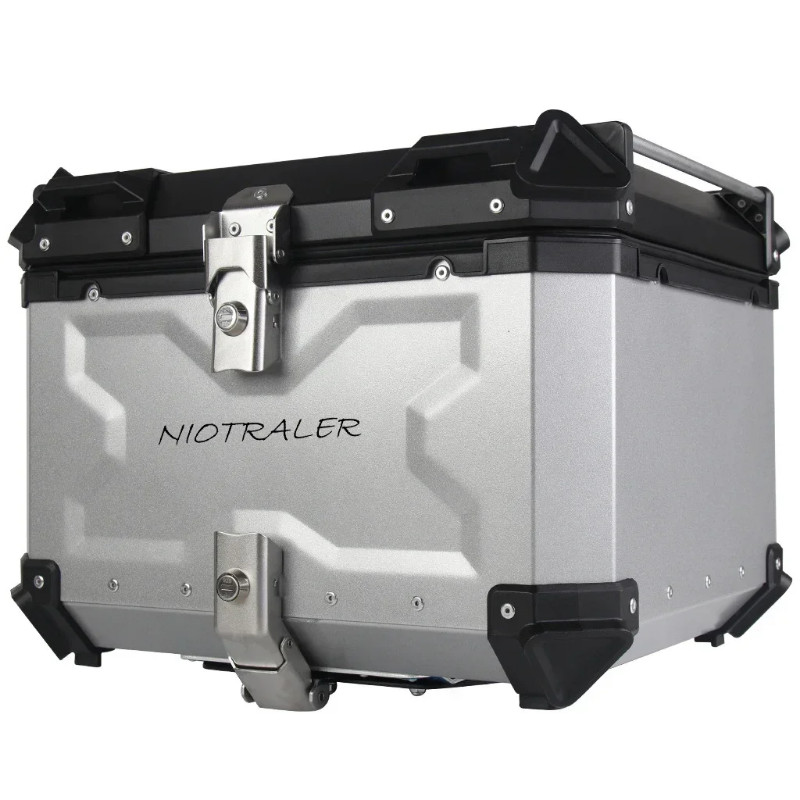 80L/100L Universal Motorcycle Aluminum Rear Trunk Luggage Case Waterproof Tail Box Storage Box