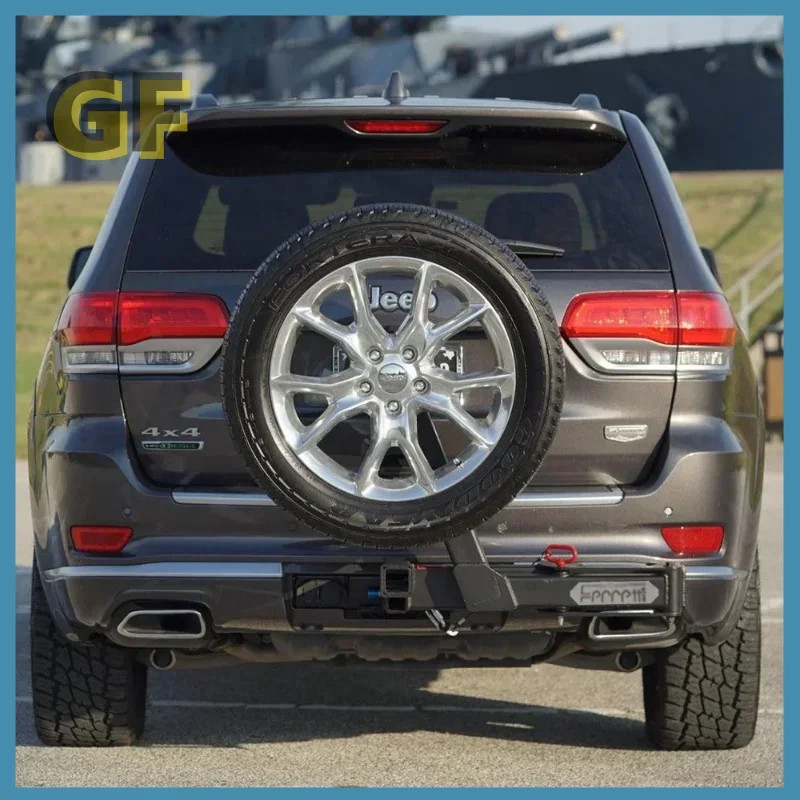 Off-road vehicle hitch spare tire rack