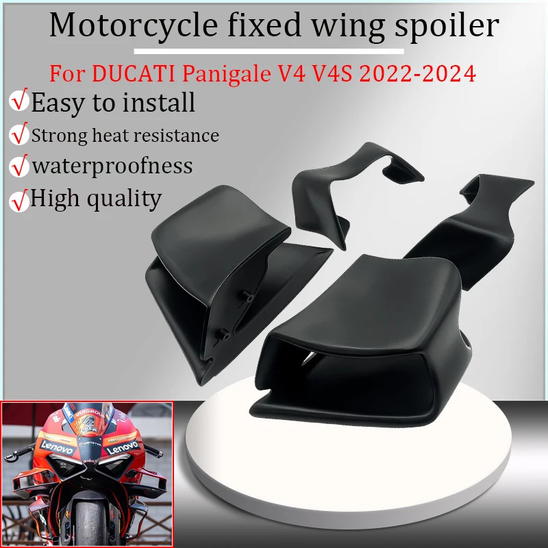 For DUCATI Panigale V4, V4S, V4R, 2022-2024 2023 motorcycle side aerodynamic wing, fixed wing, side