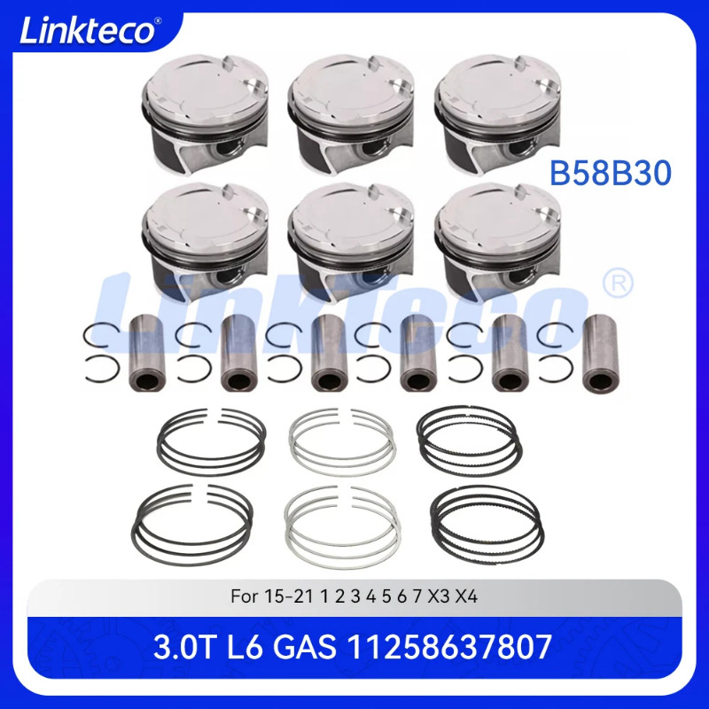 Engine part STD 11:1 Pistons & rings Set Fit 3.0 T B58B30 For 15-21 3.0T BMW M140i M240i 340i 440i