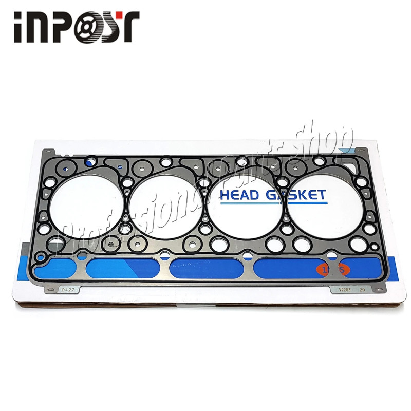 New V2203 Cylinder Head Gasket for Kubota V2203 V2403 V2403-MDI Engine (Metal)