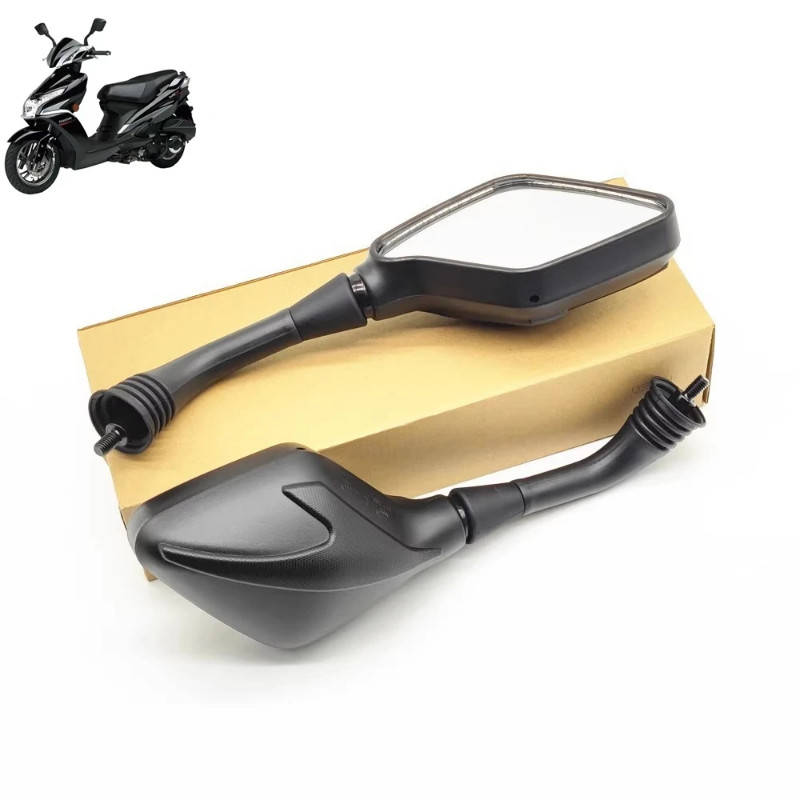 8mm 2Pcs/Pair Motorcycle Scooter Rear View Mirror For Haojue VR150 VR 150 VR150cc HJ150T-9 HJ150T-1