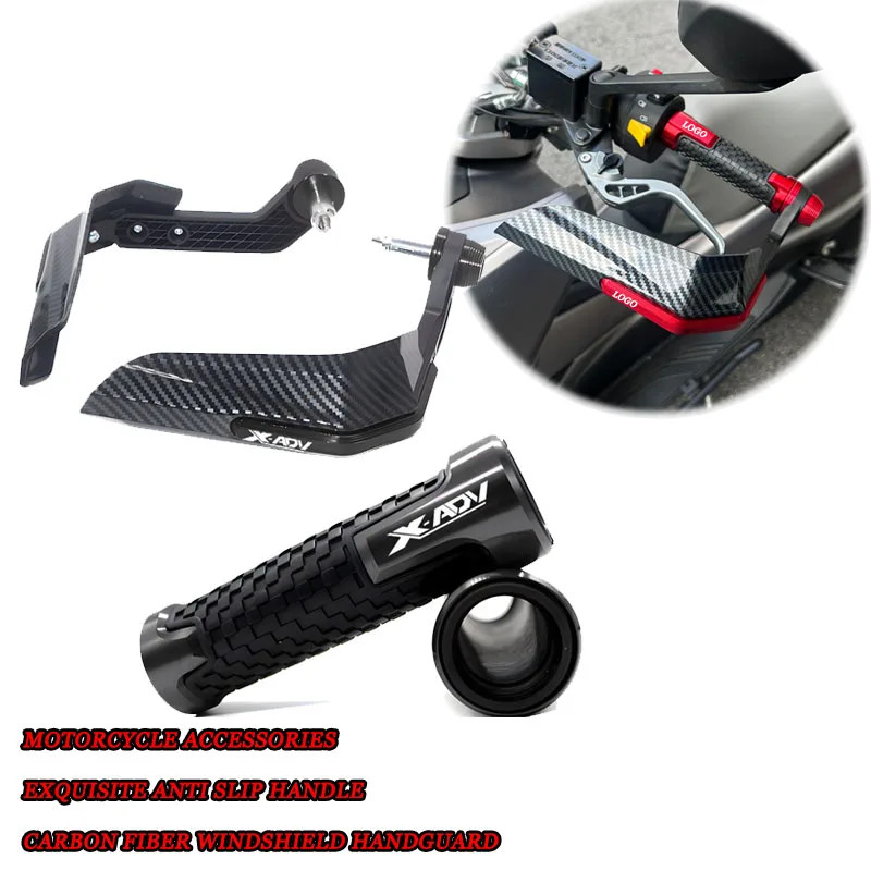 For XADV X-ADV XADV750 XADV 750 X-ADV750 Carbon Fiber Motorcycle Windshield Handguard, Anti Slip Gr