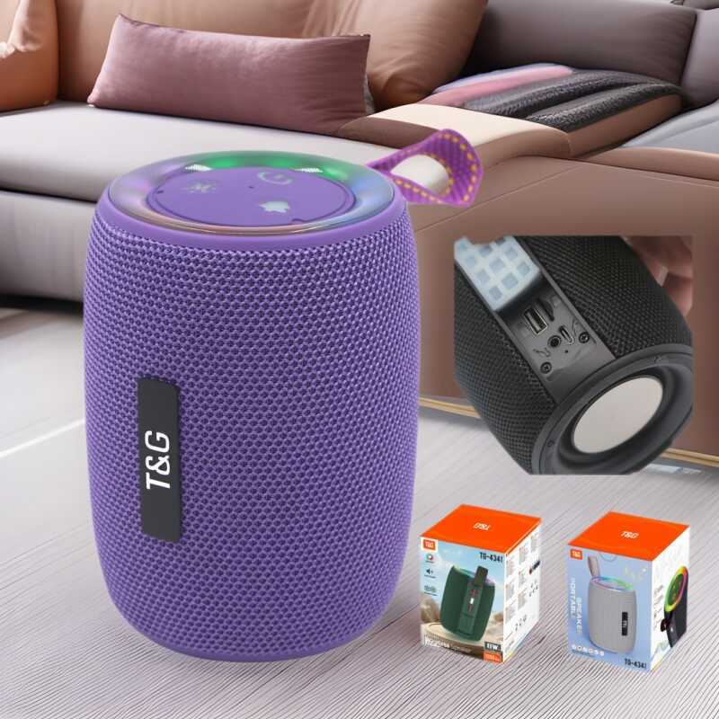 TG434 ลําโพงบลูทูธซับวูฟเฟอร์การ์ดไร้สายกลางแจ้ง EQ Sound LED Light Effect ลําโพงบลูทูธ