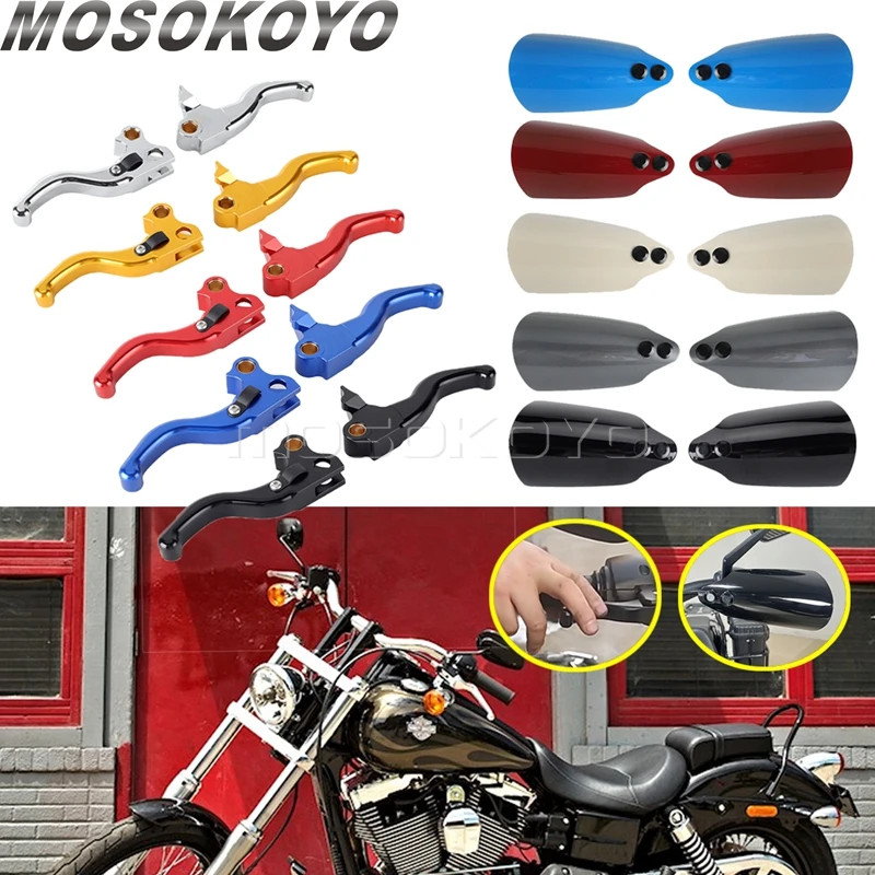 Motorcycle Handguard Protector Brake Clutch Lever For Harley Dyna Super Glide Injected FXD I 35 FXD