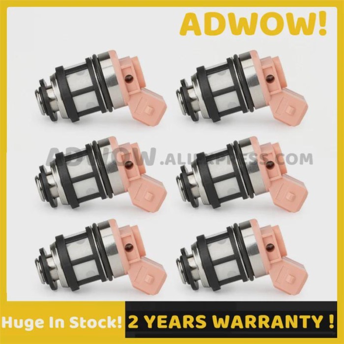 6PCS Fuel Injector JS20-1 16600-88G10 JS201 1660088G10 16600 88G10 For Nissan D21 Pathfinder Quest
