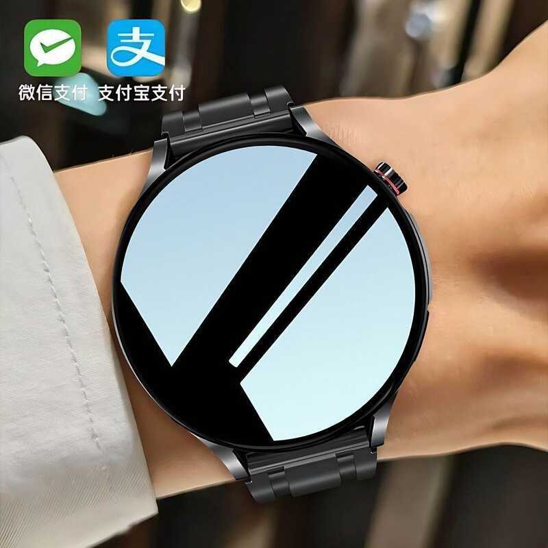 Huaqiangbei GT4 WeChat Alipay สมาร์ทวอทช์ Huaqiangbei กีฬาความดันโลหิต Alipay NFC เพลงการตรวจจับสุขภ
