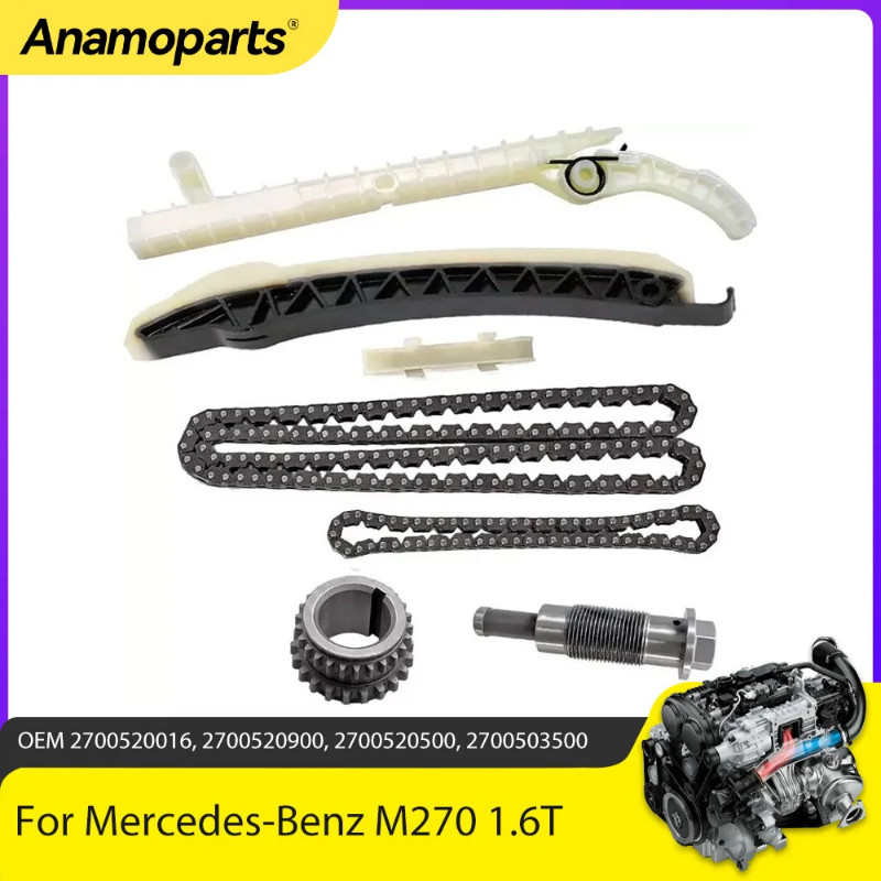 Engine Parts Timing Chain Tensioner Kit Fit 1.6 T 2.0 T L4 Gas M270 For Benz 1.6T 2.0T W176 W246 X1
