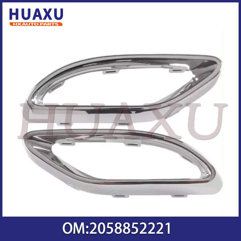 Exhaust Pipe Cover Black Chrome Trim For Mercedes Benz C Class Coupe W205 C205 S205 C180 C200 C260