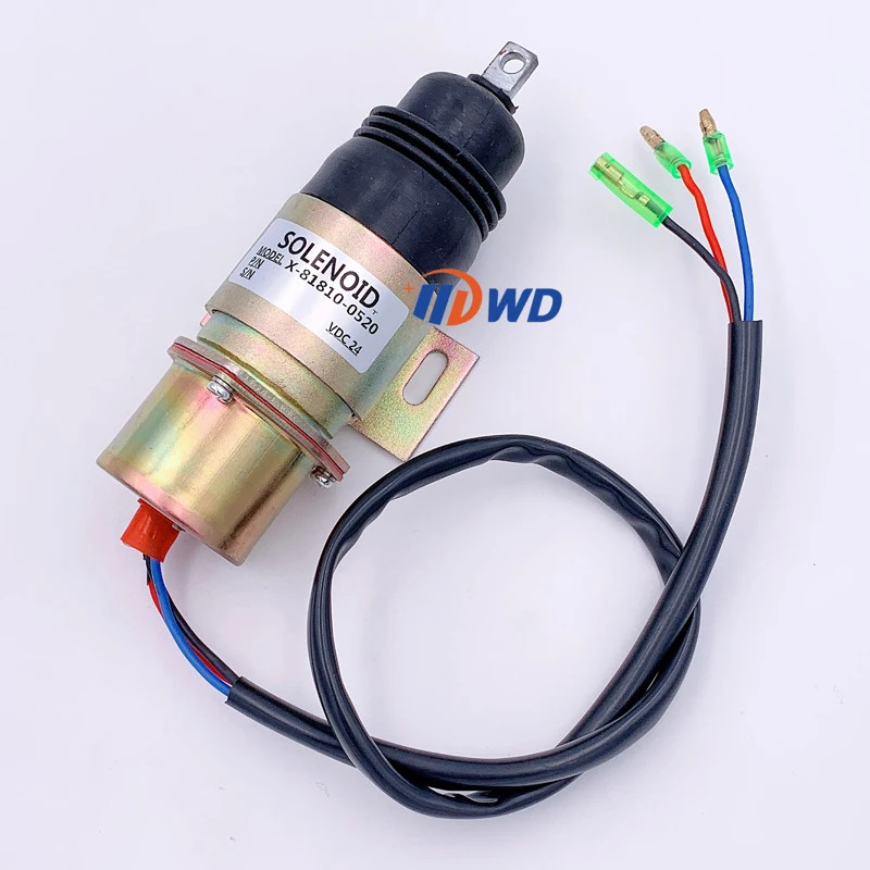 X-81810-0520 MV2-17A 1-81910-0520 24V Pemakaian Penutup Katup Solenoid for Aichi Lift Isuzu 4JG1 4J