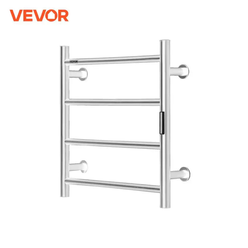 VEVOR 4/6/8/10 Bars Towel Warmer Rack Wall Mounted Heated Towel for Bathroom IPX5 Waterpoof 5 Level
