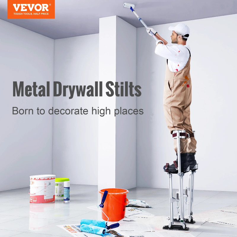 VEVOR Drywall Stilts Professional Aluminum lastering Stilt Ladder Adjustable Plastering Stilts Pain