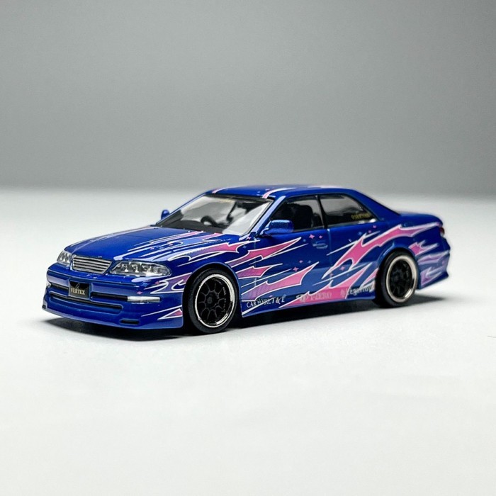 พร้อมส่ง Tarmac TW 1: 64 Toyota Mark II JZX100 VERTEX โมเดลรถอัลลอย