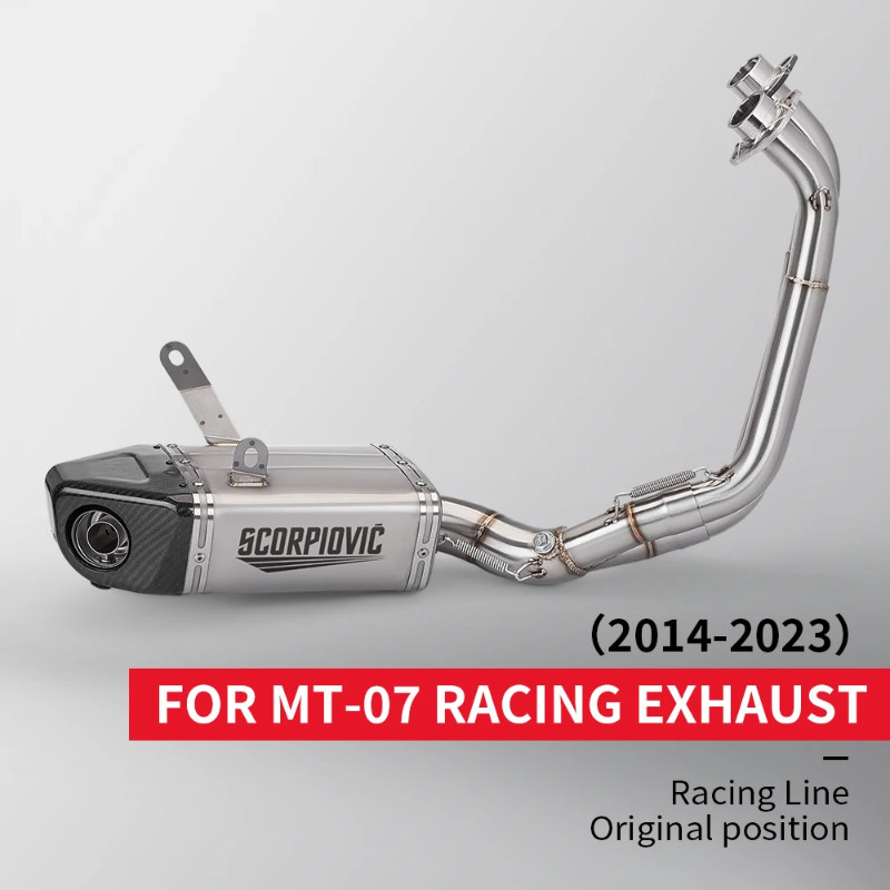 For mt07 xsr700 2014-2023 Motorcycle Exhaust Full Systems Muffler Modified exhaust mt07 xsr700 bott