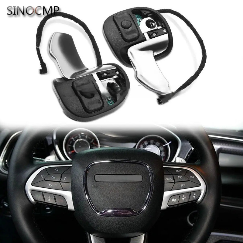 2pcs Hellcat Paddle Shift Shifter 5RQ08DX9AC 5RQ09DX9AC For Dodge 2015-2021 Challenger Charger Car