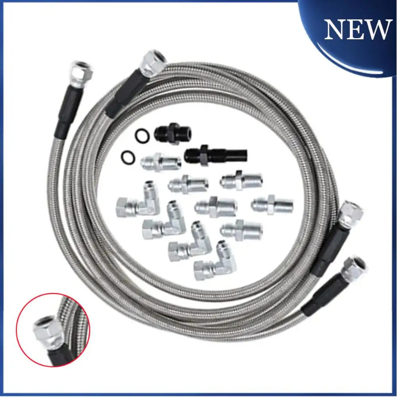 1 set 70" New Car Transmission Cooler Hose Connector Hose Set H350 700R4 TH400 For Ford C4 - C6 - A
