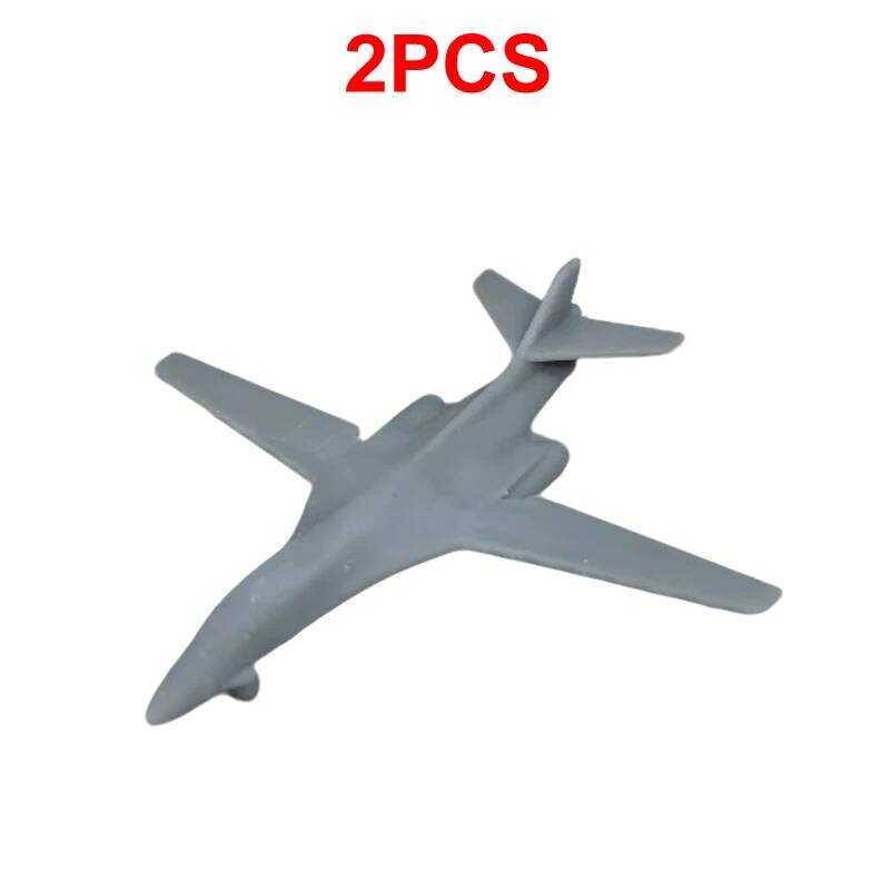 C 2Pcs 1/700 Scale B-1B Lancer Bomber Static Ornament Wingspan 6.16Cm Simulation Battle Airplane Fo