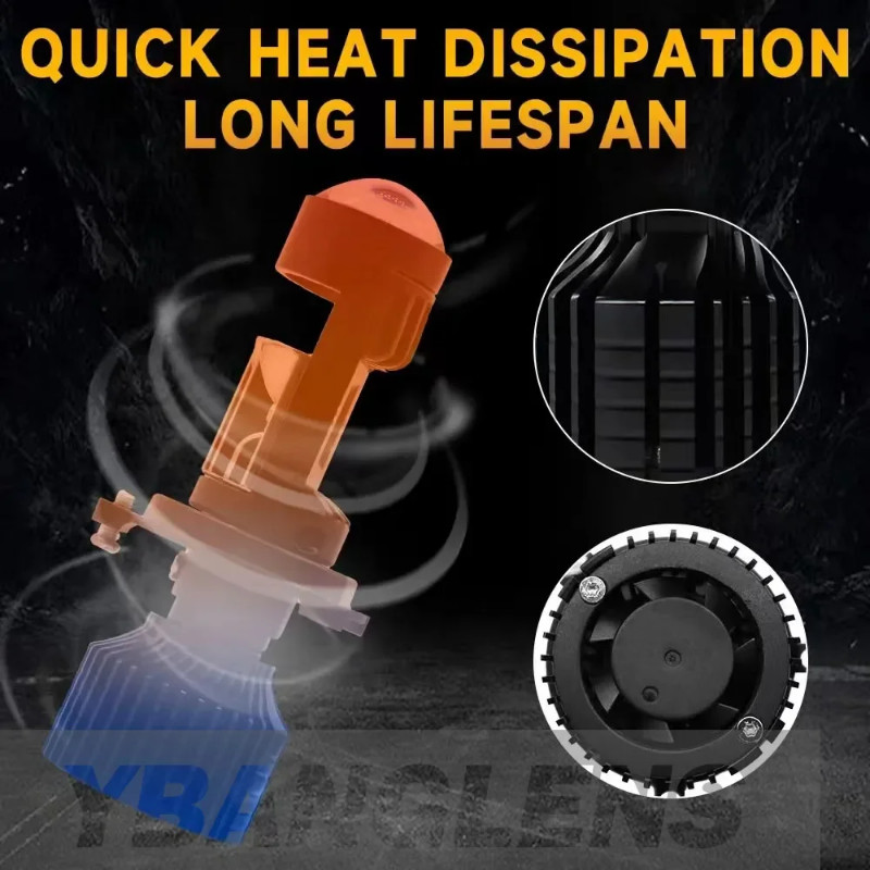 Mini Lens H4 H7 LED Projector Car Headlight H4 H7 Canbus Automobiles High/Low Beam LED Headlights L