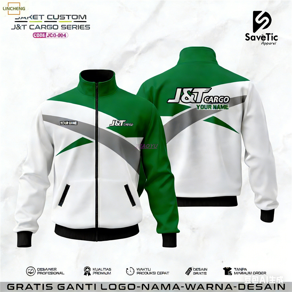 Jaket J&T Cargo พิมพ์เต็มแบบสับลิม/Jacket J&T Cargo/jaket logistic jnt cargo/jaket custom jnt cargo/