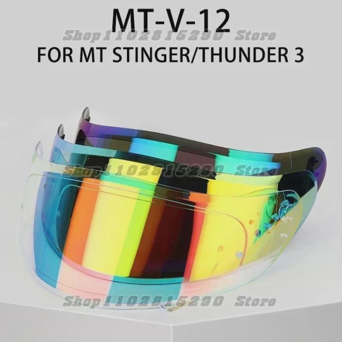 MT-V-12 Helmet Shield for MT STINGER Helmet and MT THUNDER 3 Helmet MT Replacement Parts THUNDER 3S