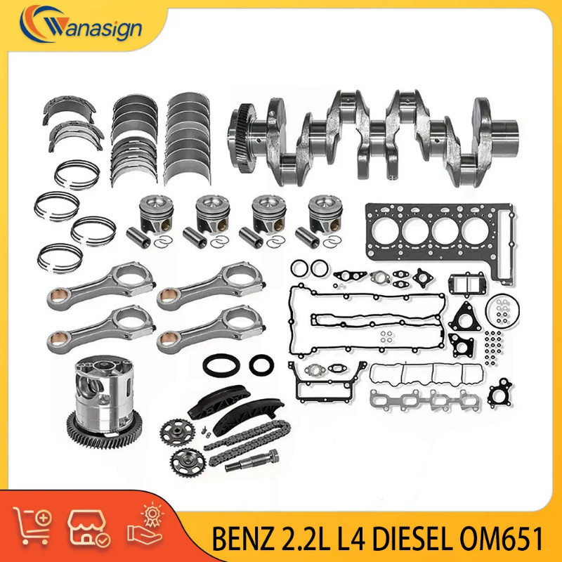 AUTO ENGINE PARTS CRANKSHAFT & ENGINE REBUILD KIT for MERCEDES-BENZ GLC X253 2.1L 2.2L L4 2.2 L T D