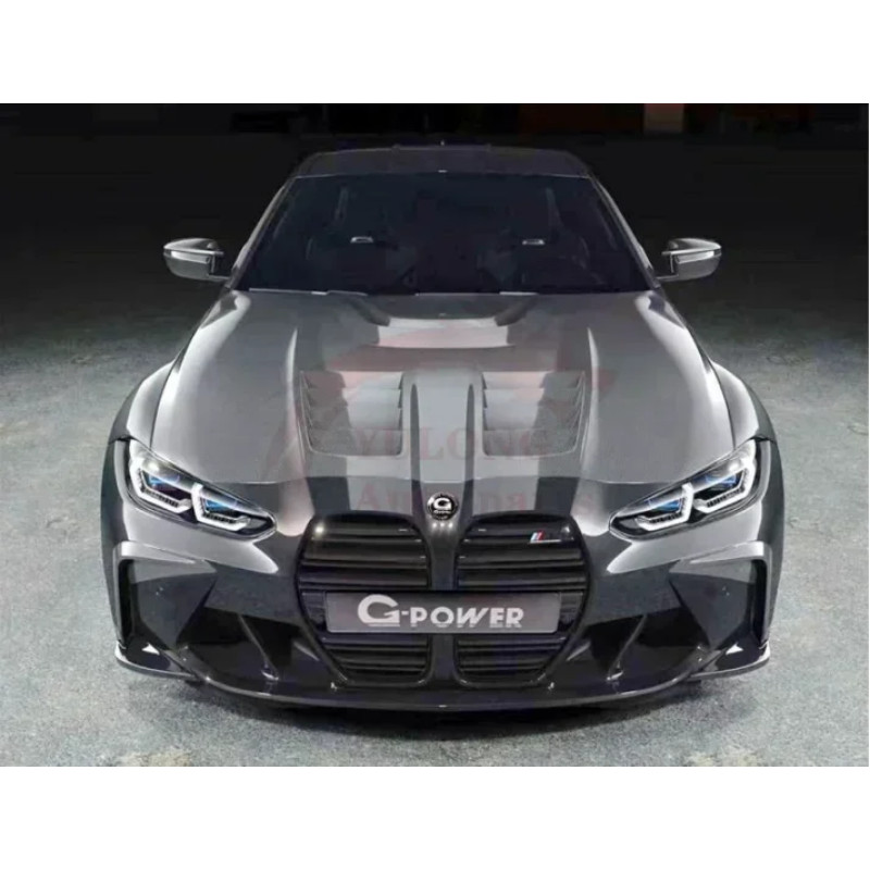 New！ Real Carbon Fiber G-power Style Bonnet For BMW G80 G82 M3 M4 2019 2020 2021 2022 Front Engine