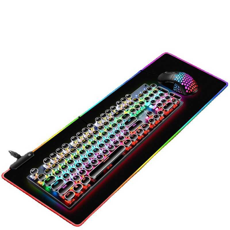 แผ่นรองเมาส์ Rgb Luminous ที่กําหนดเองเกมขนาดใหญ่สําหรับเล่นเกม Symphony เกมคอมพิวเตอร์ led แผ่นรองเ