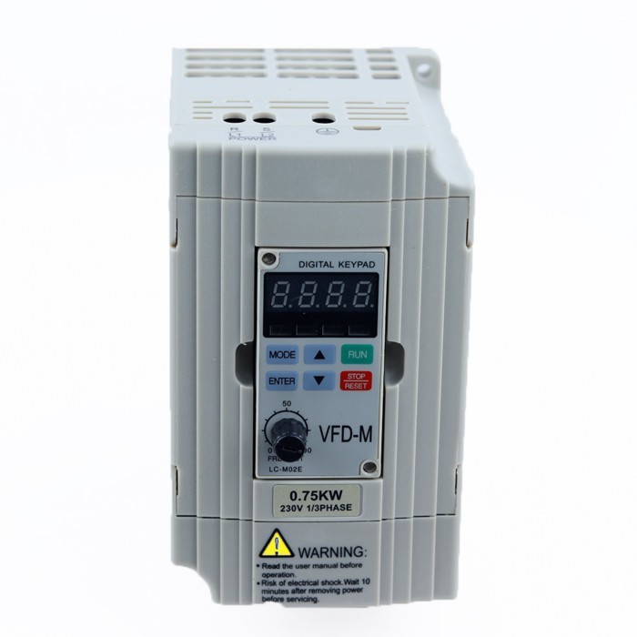 1HP 220V/230V Delta VFD-M , Inverter, AC Motor Drive 0.4KW/0.75KW 400HZ VFD007M21A