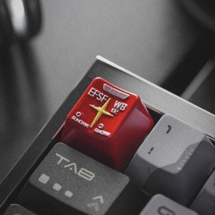 Canghaiyue Gundam Keycap แป้นพิมพ์โลหะส่วนบุคคล Keycap Single Ev63 Night Devil EX Wooting