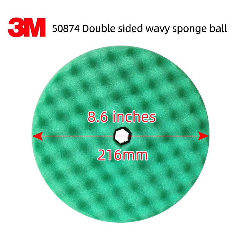 3M 50874   8 Inch Sponge Compound Buffing Polishing Pad  Dual Action Car Polisher Automotive Compou