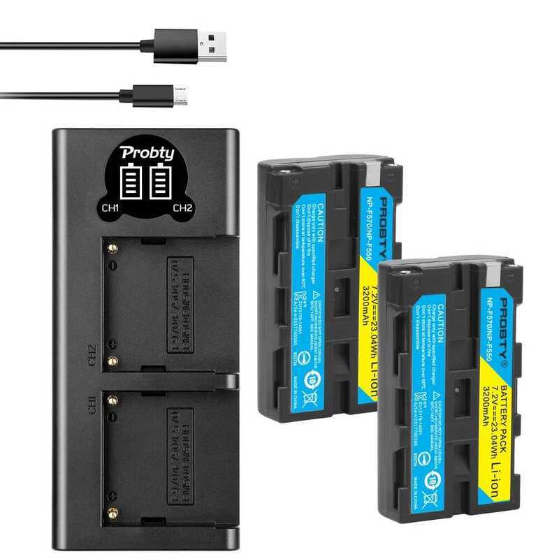 C 3200Mah Np-F550 Np-F330 NP F550 NP F330 Camera Battery + LCD Dual USB Charger For Sony Np-F550 Np