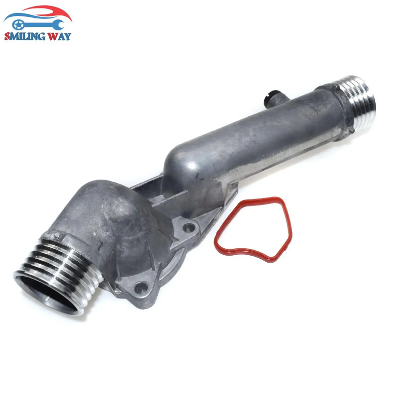 SMILING WAY# Coolant Thermostat Housing Cover & Gasket For BMW 5er E39, 7er E38 520i 523i 528i 728i