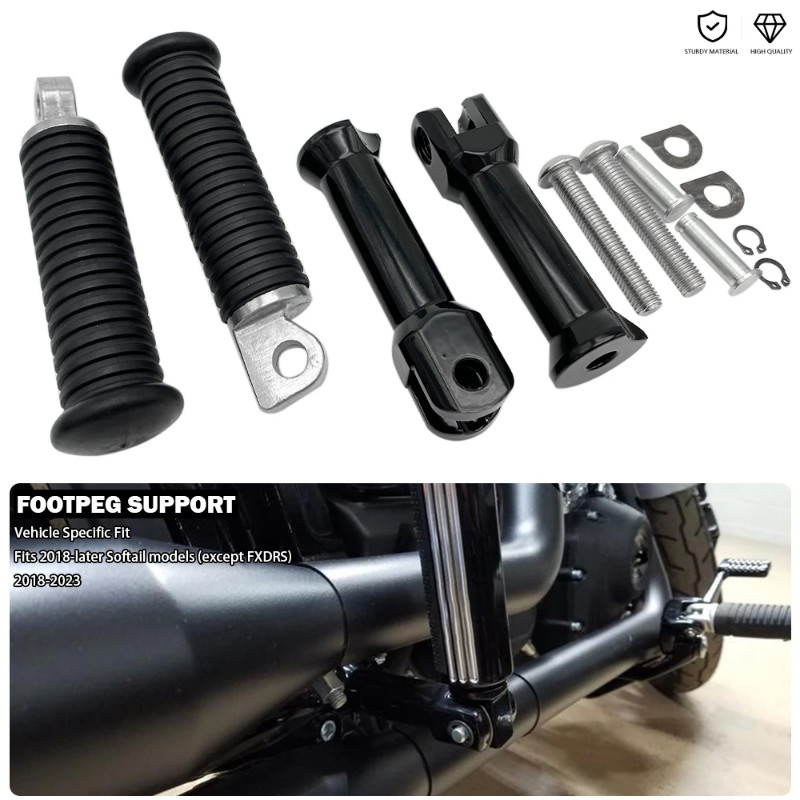 Passenger Footpeg Support Kit For Harley Breakout 114 FXBRS Deluxe FLDE Fat Bob FXFBS FLFBS Heritag