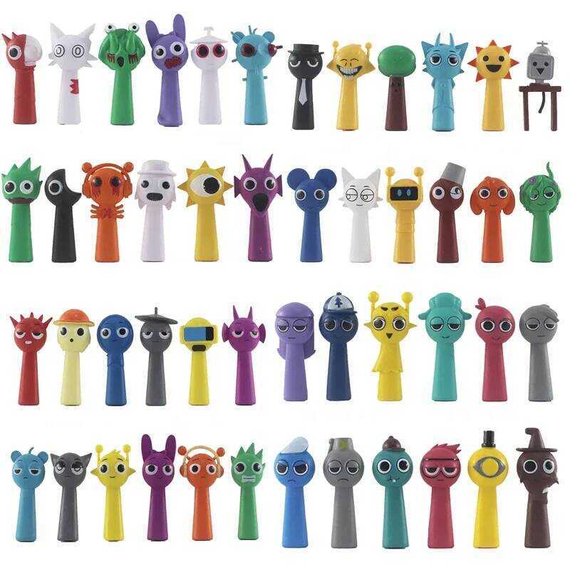 C F Sprunki Figuras Model 7Cm PVC Sprunki Game Action & Toy Figures Set 12Pcs