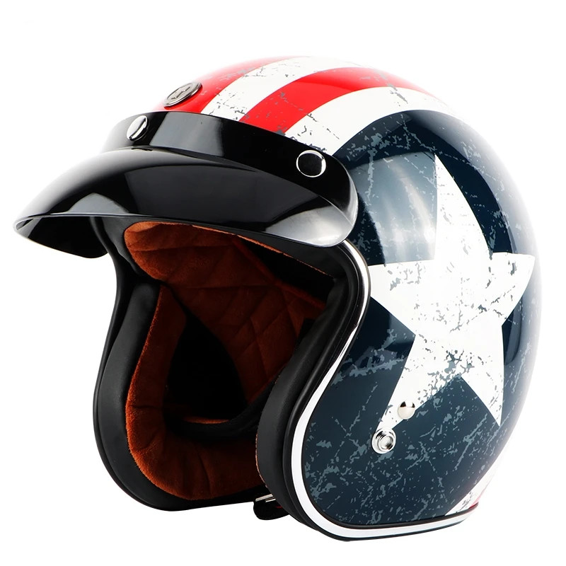 New TORC T50 Route 66 Motorcycle helmet jet DOT Vintage Scooter helmet cruise retro helmet casco mo