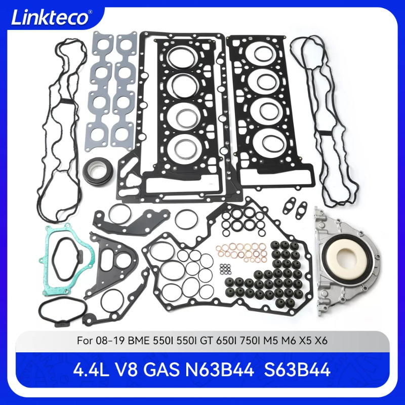 Engine Cylinder Head Full gasket set Fit 4.4 T L V8 GAS S63 N63 B44 For 08-19 BMW 550I 650I 750I M5