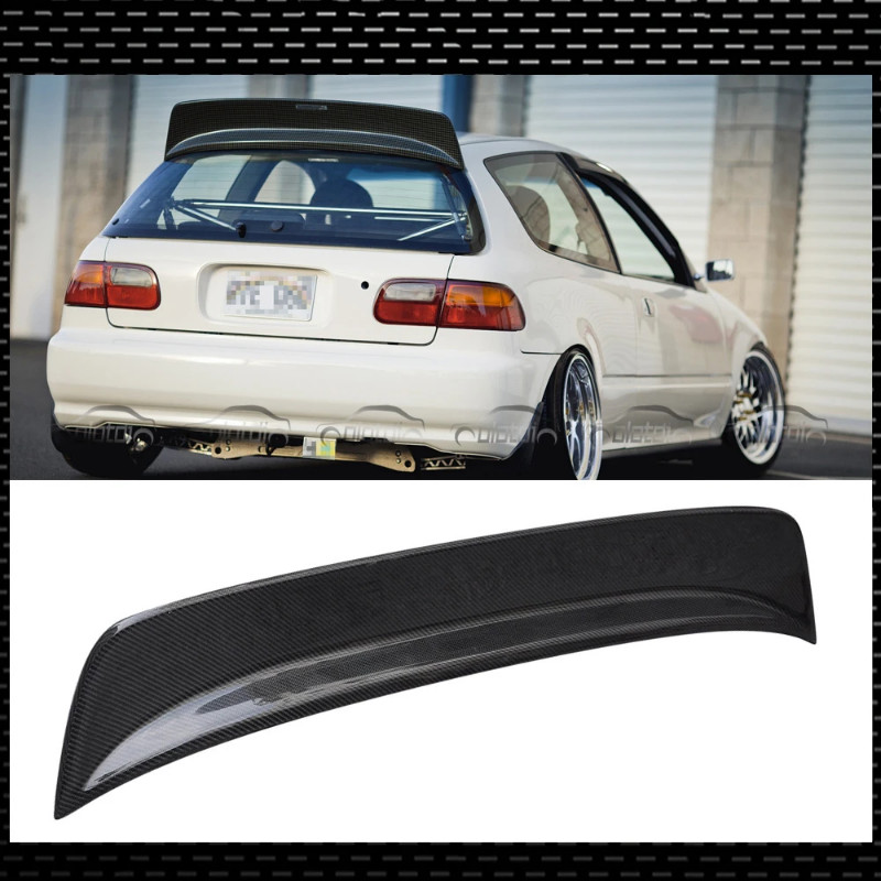 Carbon Fiber Rear Roof Spoiler Trunk Wing Boot Lip for Honda CIVIC EG EG6 Hatchback 1992-1996 N1 St